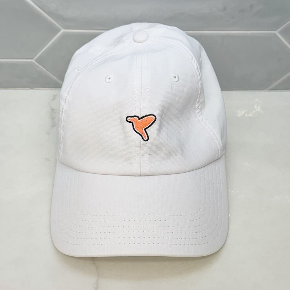 Birddogs Mens Hat One Size White Performance Golf Cap Logo Strapback Adjustable